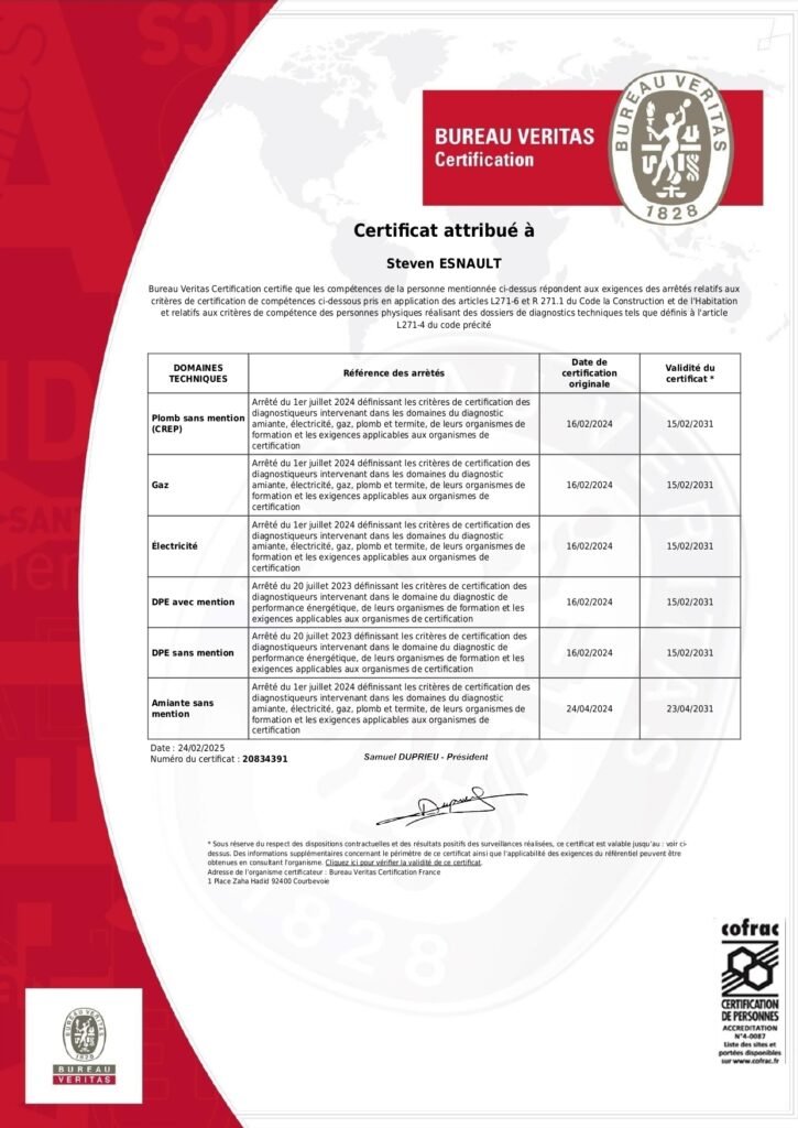 certificat bureau veritas